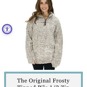 True Grit Sherpa pullover sweater w 1/2 zip